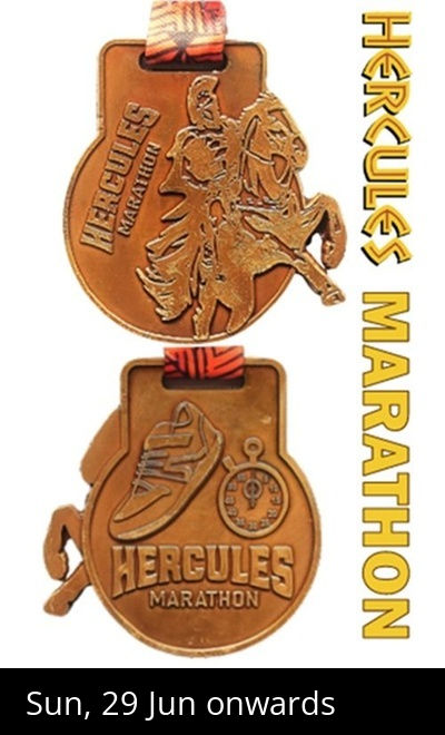 Hercules Virtual Marathon - Get Medal by Courier