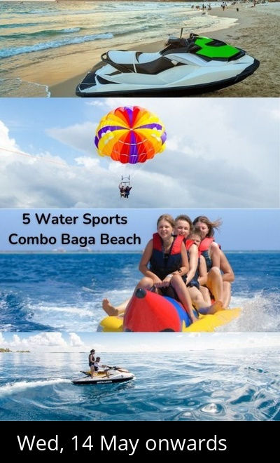 5 Water Sports Combo At Baga Beach