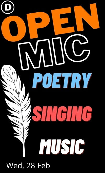 Open Mic Poetry, Singing, Music