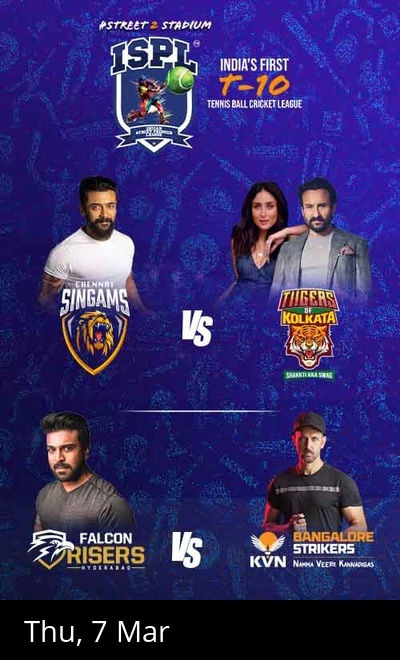 Chennai vs Kolkata & Hyderabad vs Bengaluru