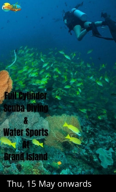 Full Cylinder Dive & Water Sports At Grande Island
