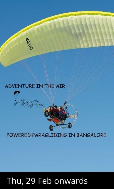 Paramotoring near Bangalore