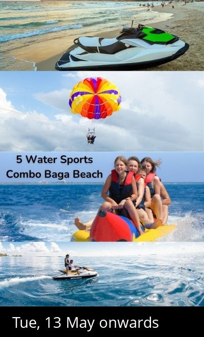5 Water Sports Combo At Baga Beach