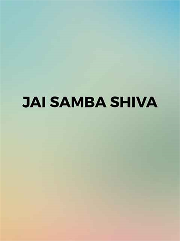Jai Samba Shiva