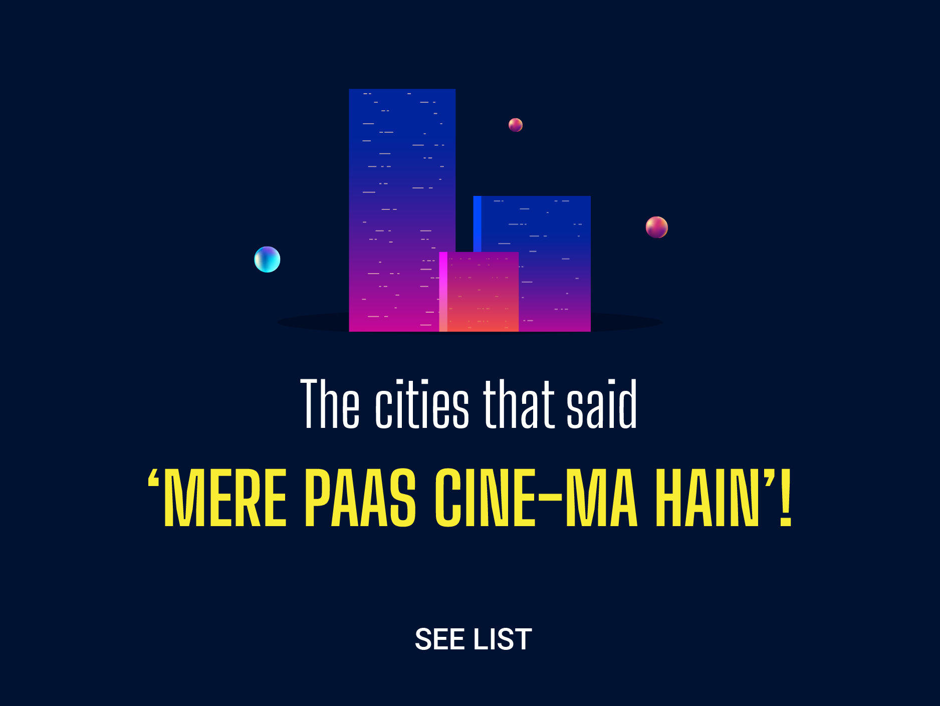 The cities that said 'Mere paas Cine-ma hain'!