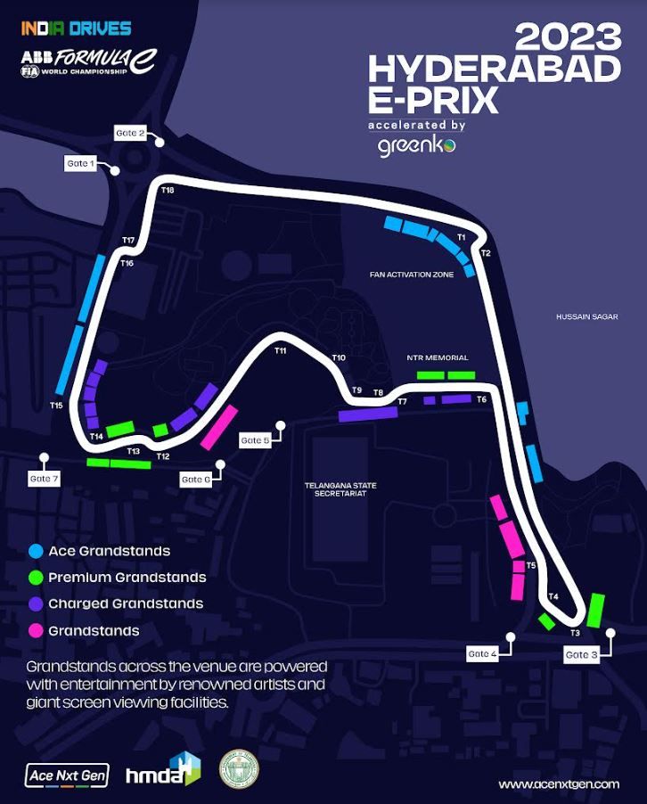 Venue Layout for Hyderabad E-Prix