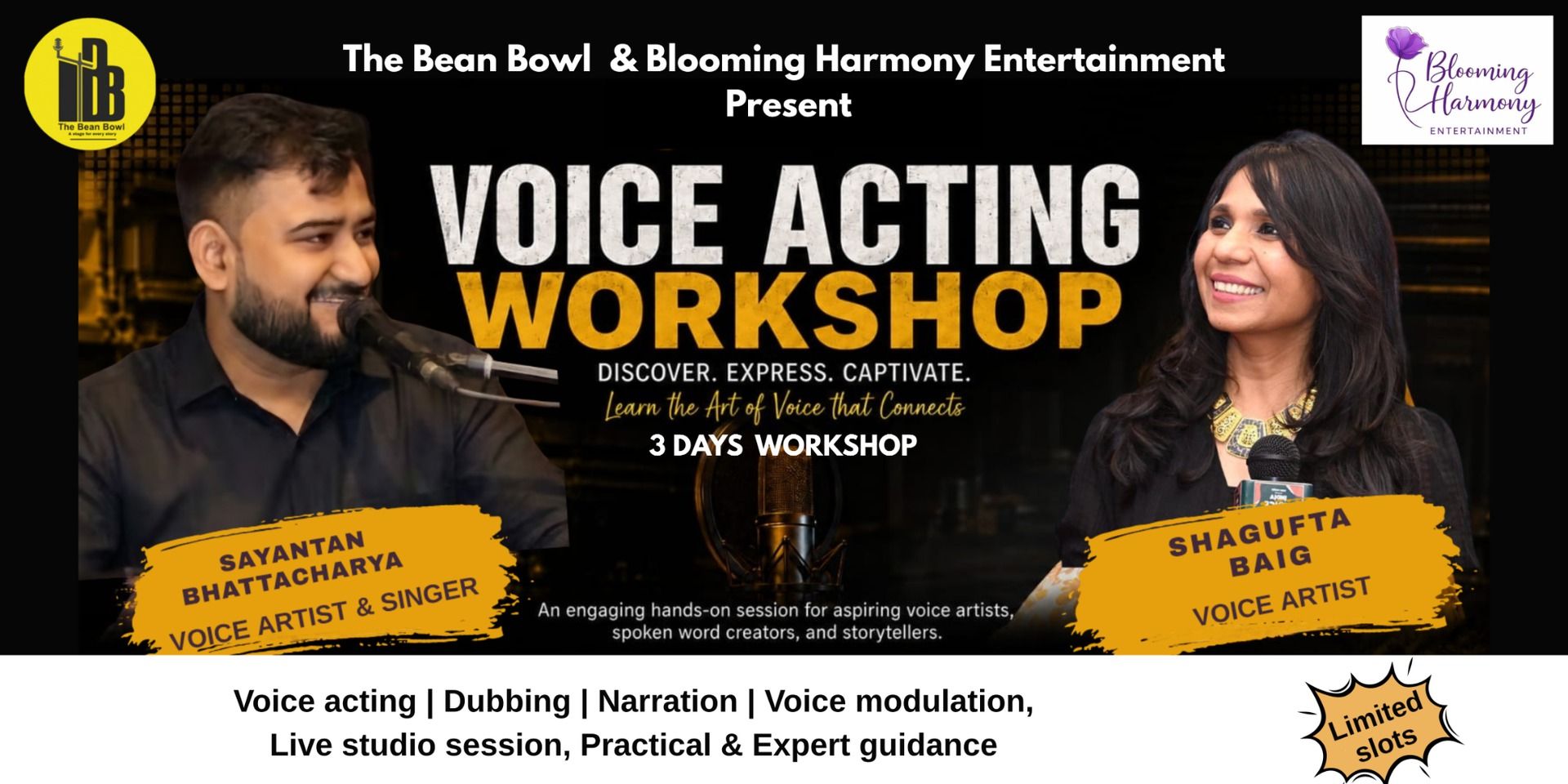 3 DAYS VOICE ACTING WORKSHOP