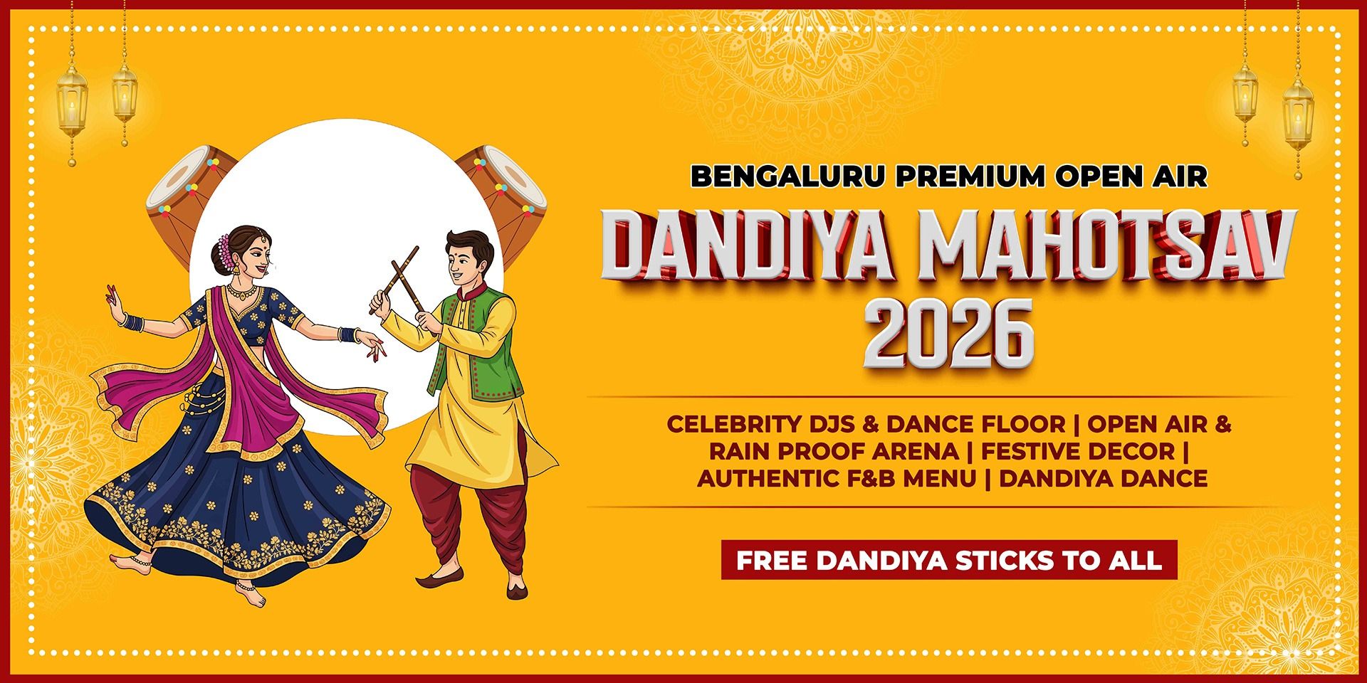 Bengaluru Premium Open Air Dandiya Mahotsav 2026 in Bengaluru