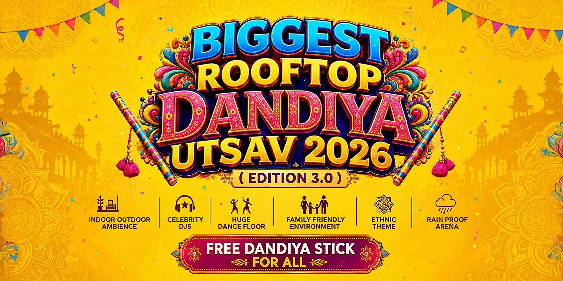 Bengaluru's Biggest Rooftop Dandiya Utsav 2026 in Bengaluru
