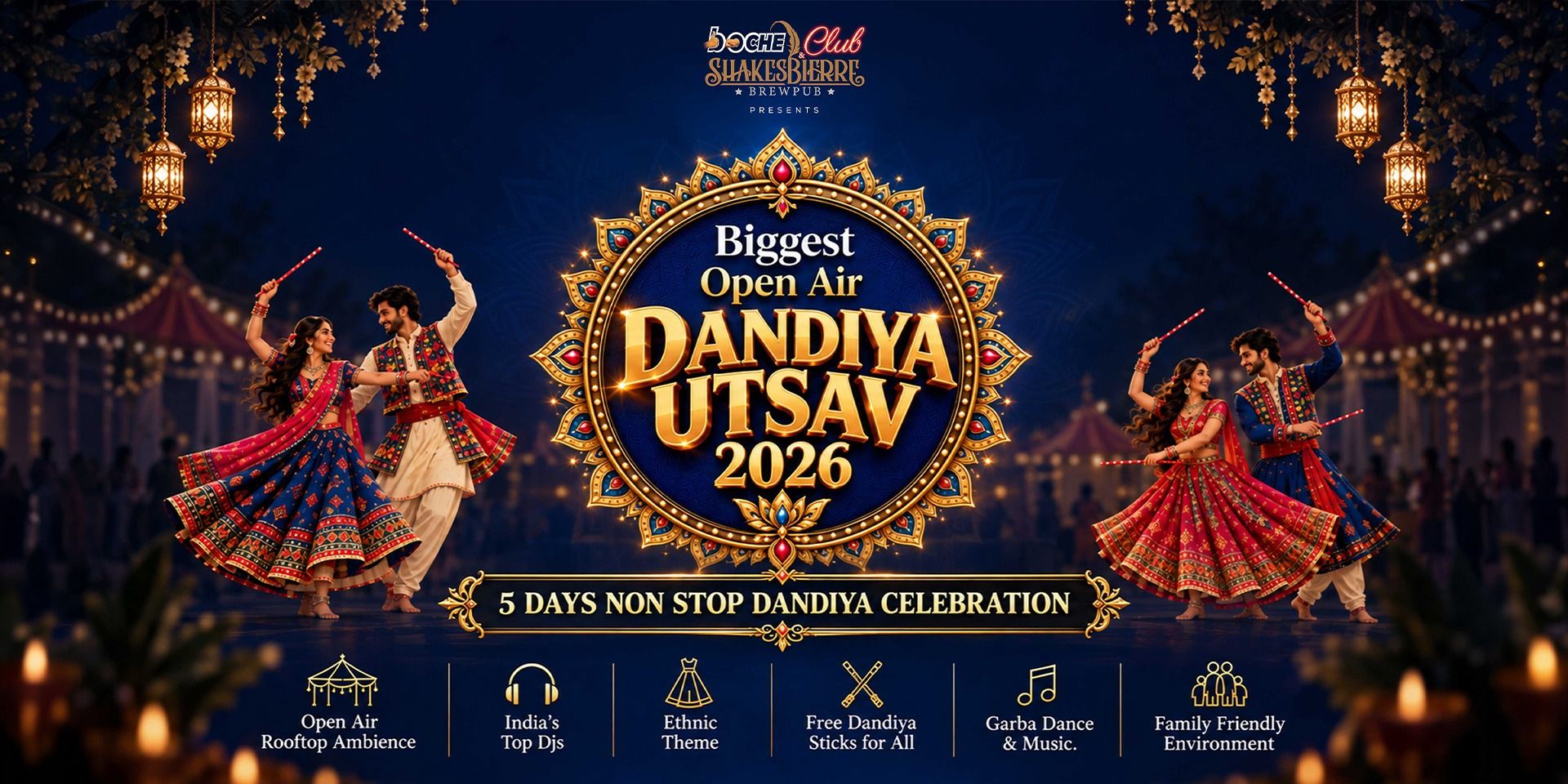 Biggest Open Air Dandiya at Eva Mall Shakesbierre
