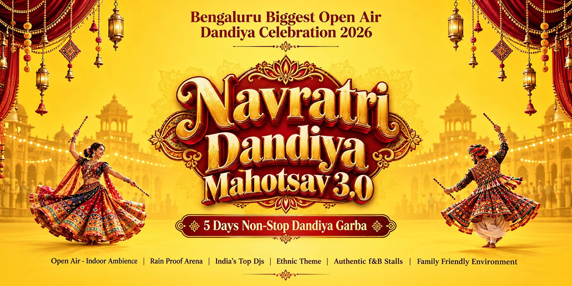 Biggest Open Air Dandiya Celebration 202 in Bengaluru