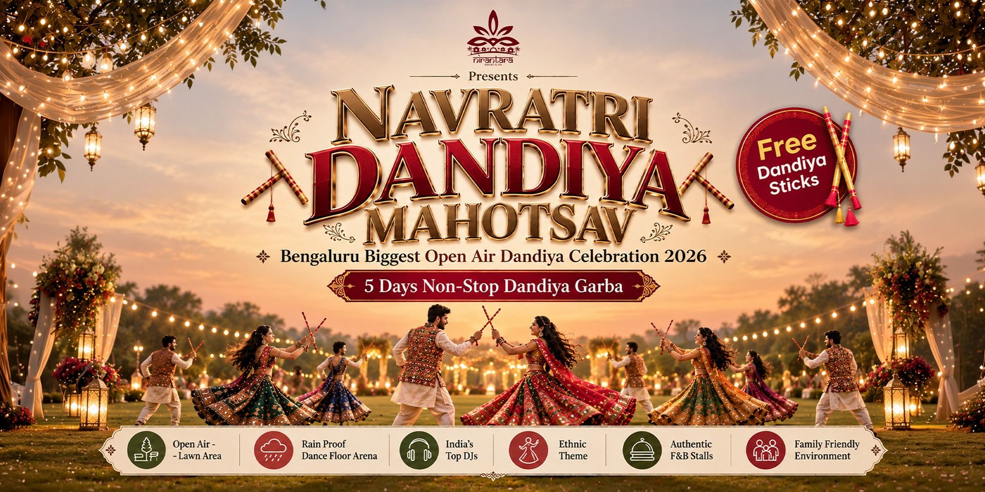 Biggest Open Air Dandiya Mahotsav 2026 @Nirantara
