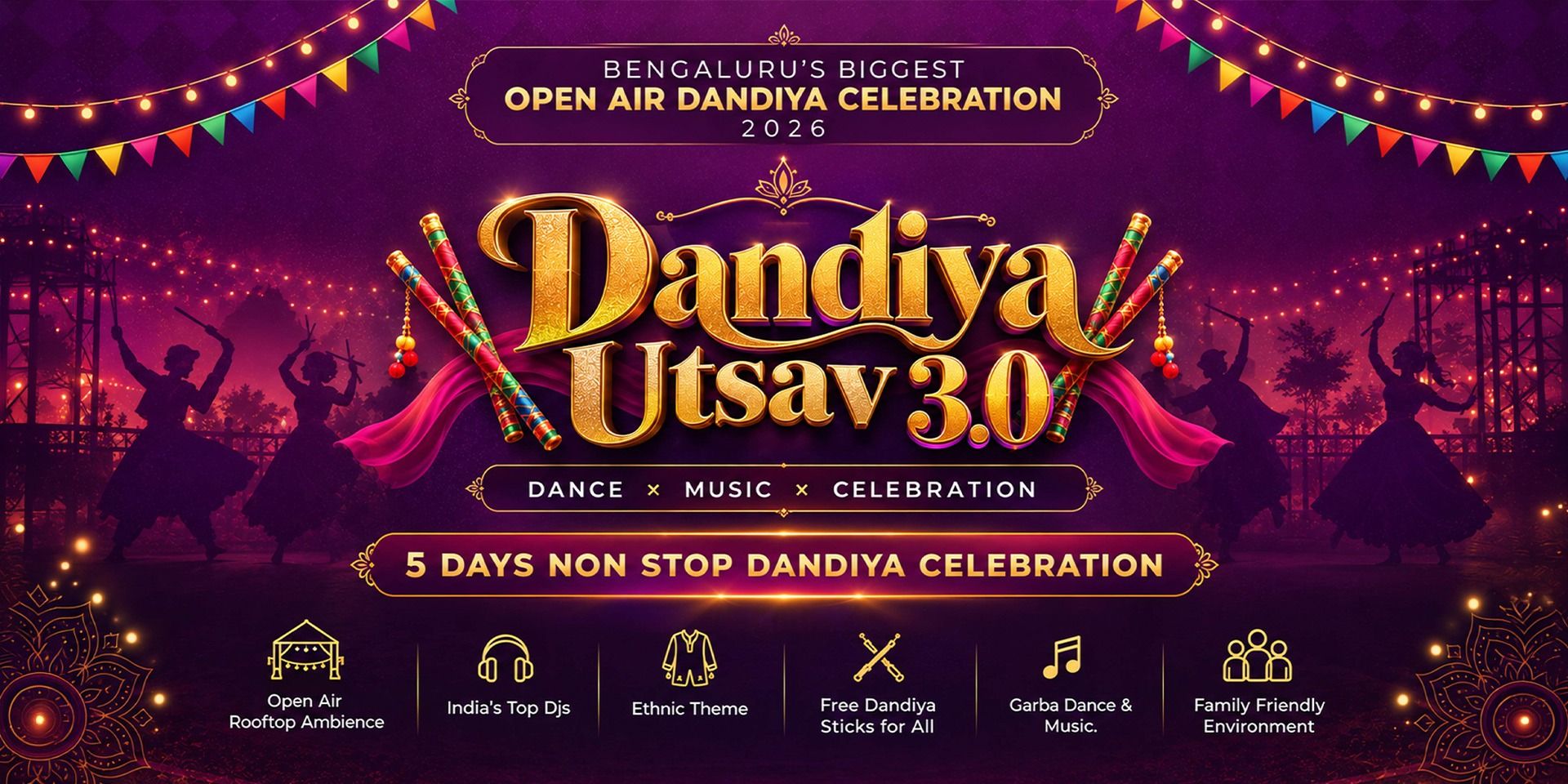 Biggest Open Air Dandiya Nights at Bosche in Bengaluru
