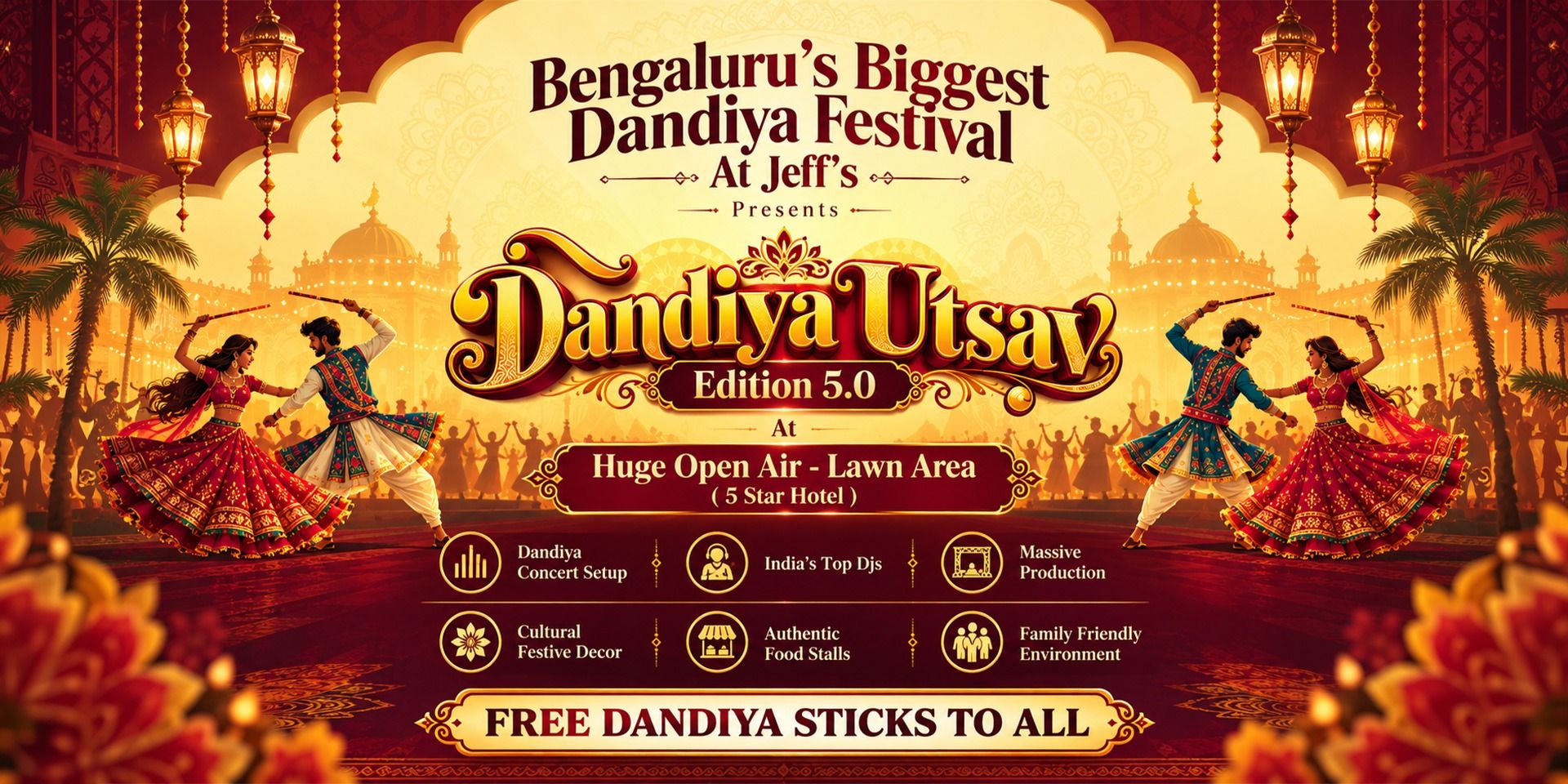 Biggest Open Air Maha Dandiya Celebration 2026 in Bengaluru