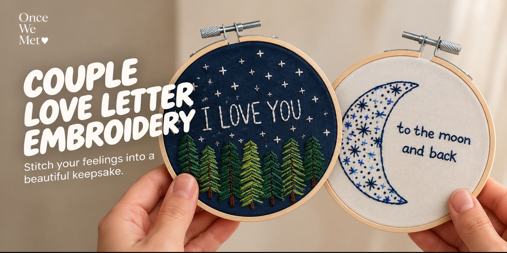 Couple Love Letter Embroidery