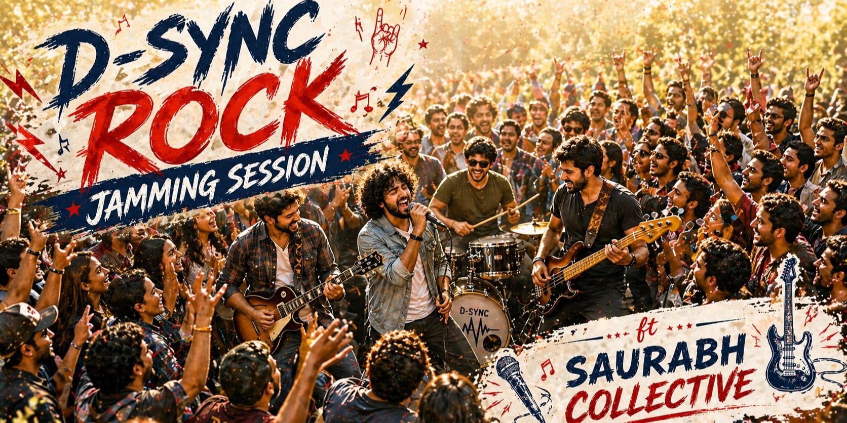 Syncing Rocks D-Sync Rock Jamming Night ft Saurabh Collective music-shows Event ...
