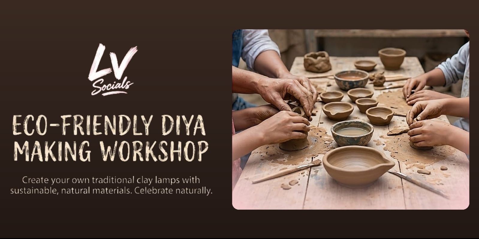 Eco friendly diya making workshop