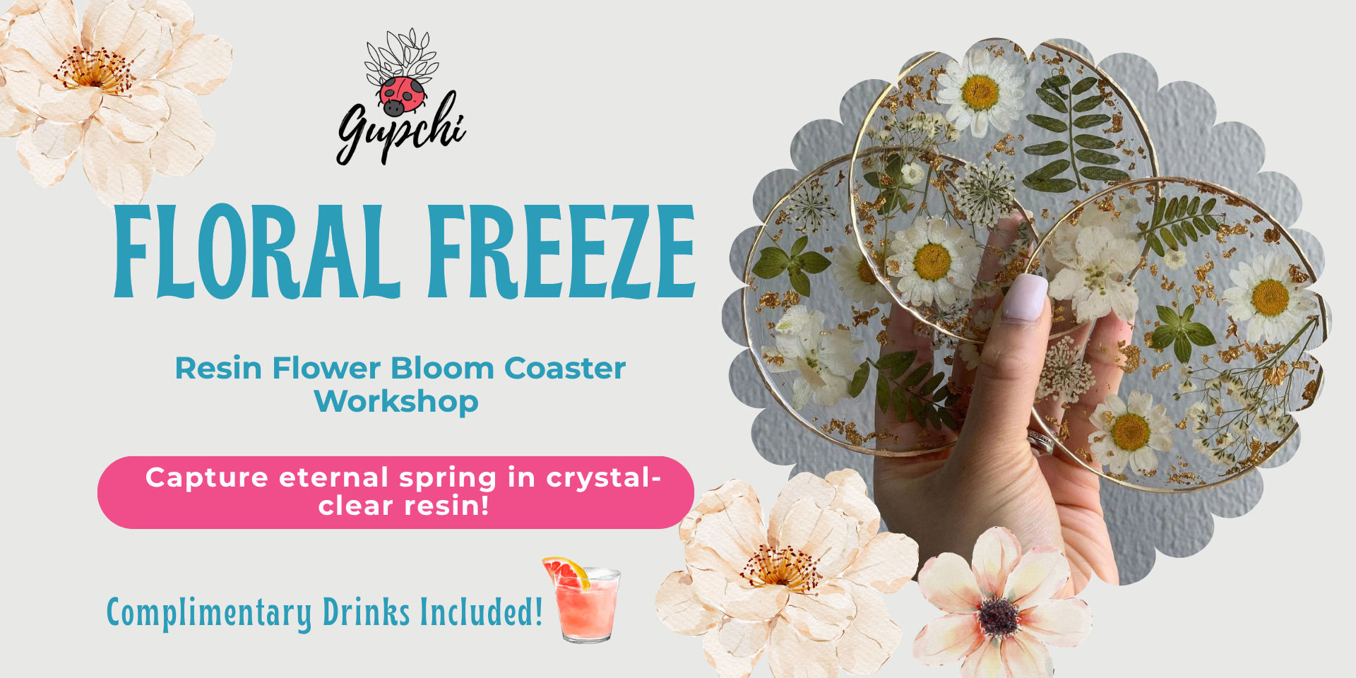 Floral Freeze: Resin Flower Bloom Coaster Workshop