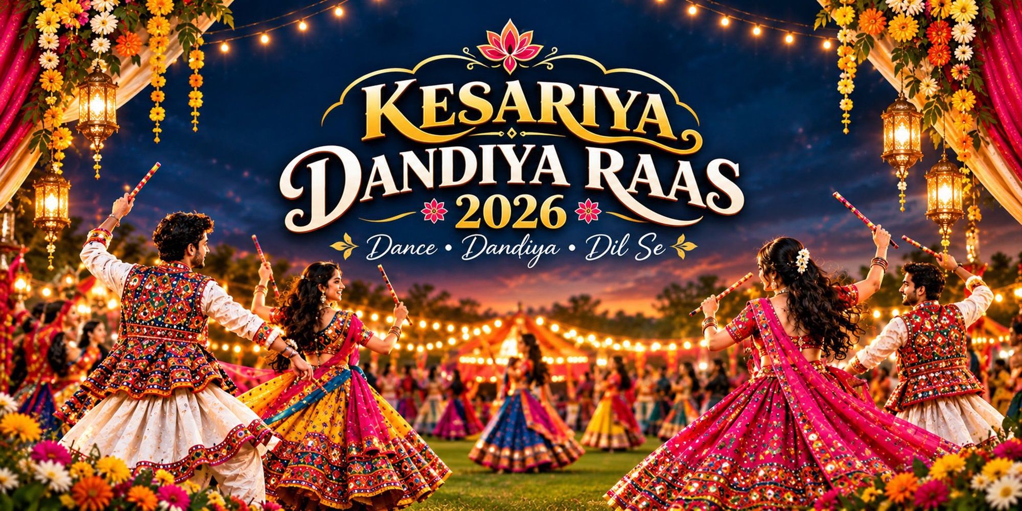 Kesariya Dandiya Raas 2026 in Delhi