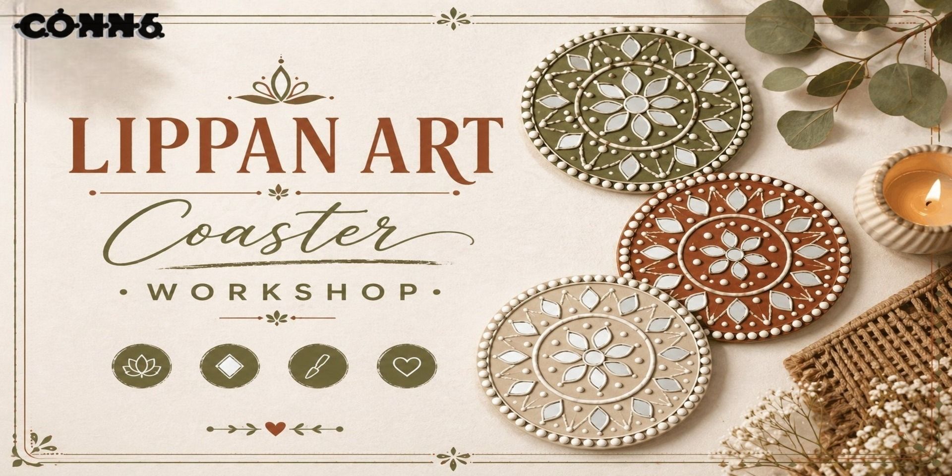 LIPPAN ART COASTER in Jaipur