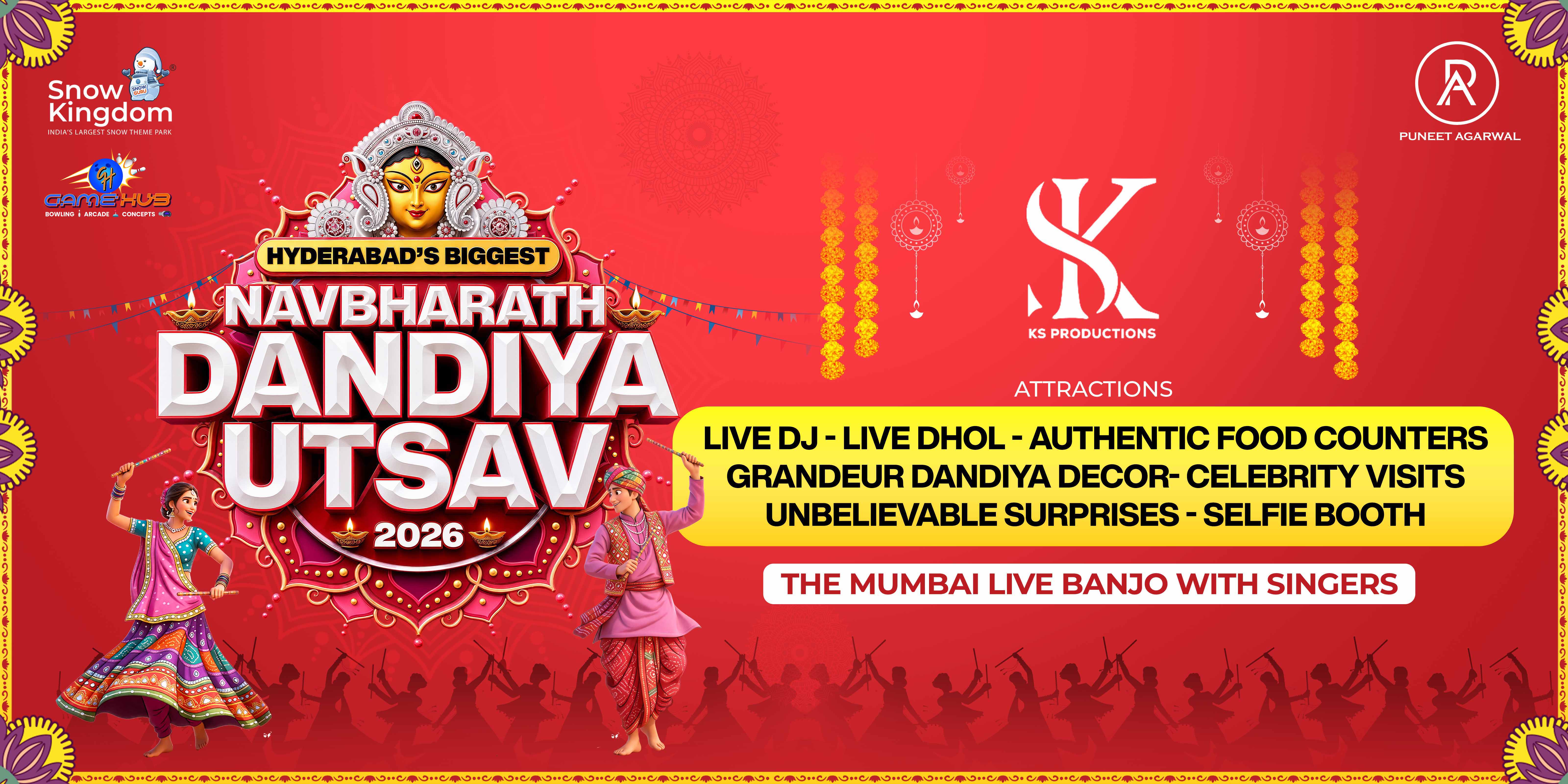 Navbharath Dandiya Utsav 2026: Begumpet, Hyderabad