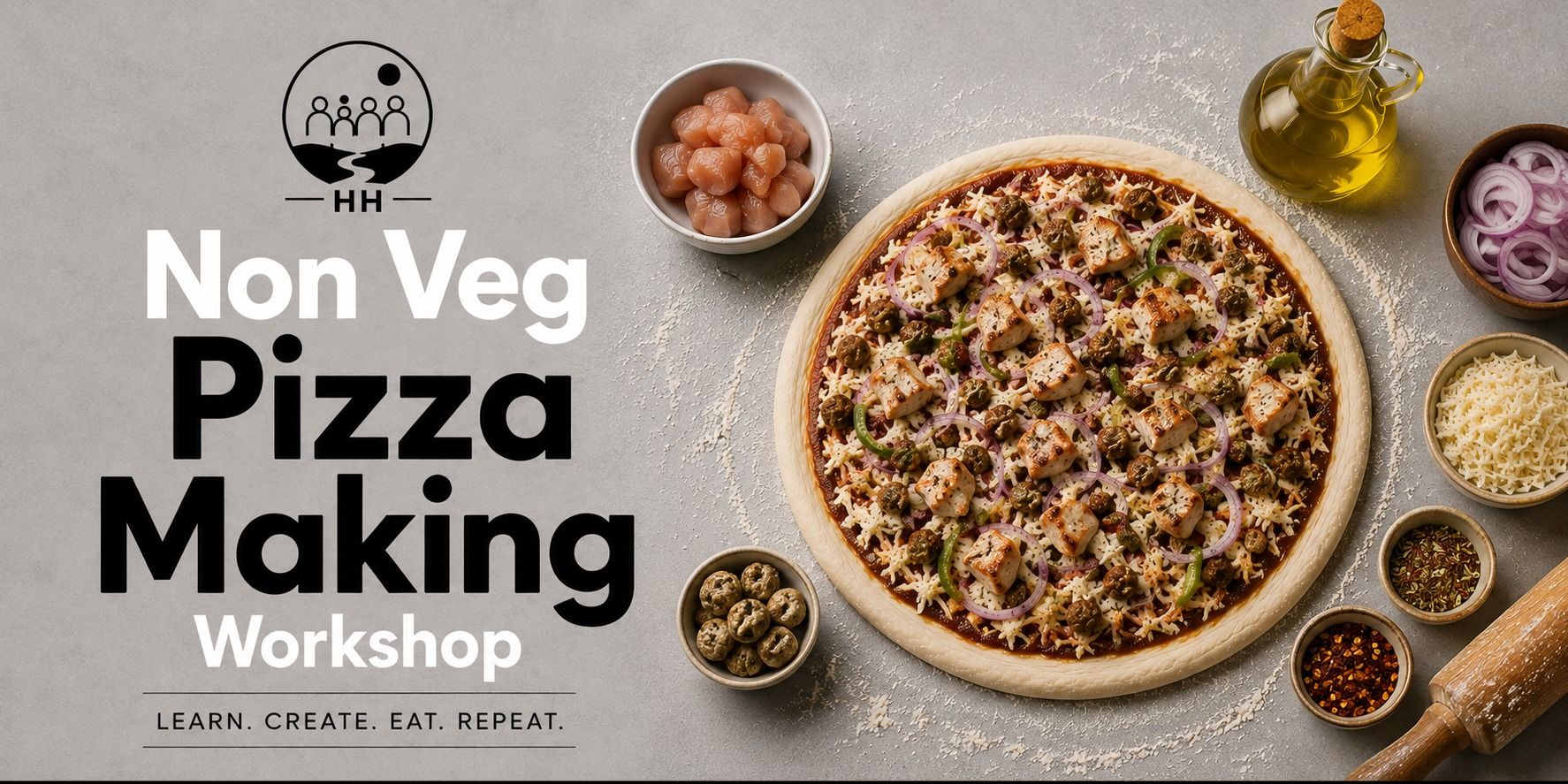 Non Veg Pizza Making