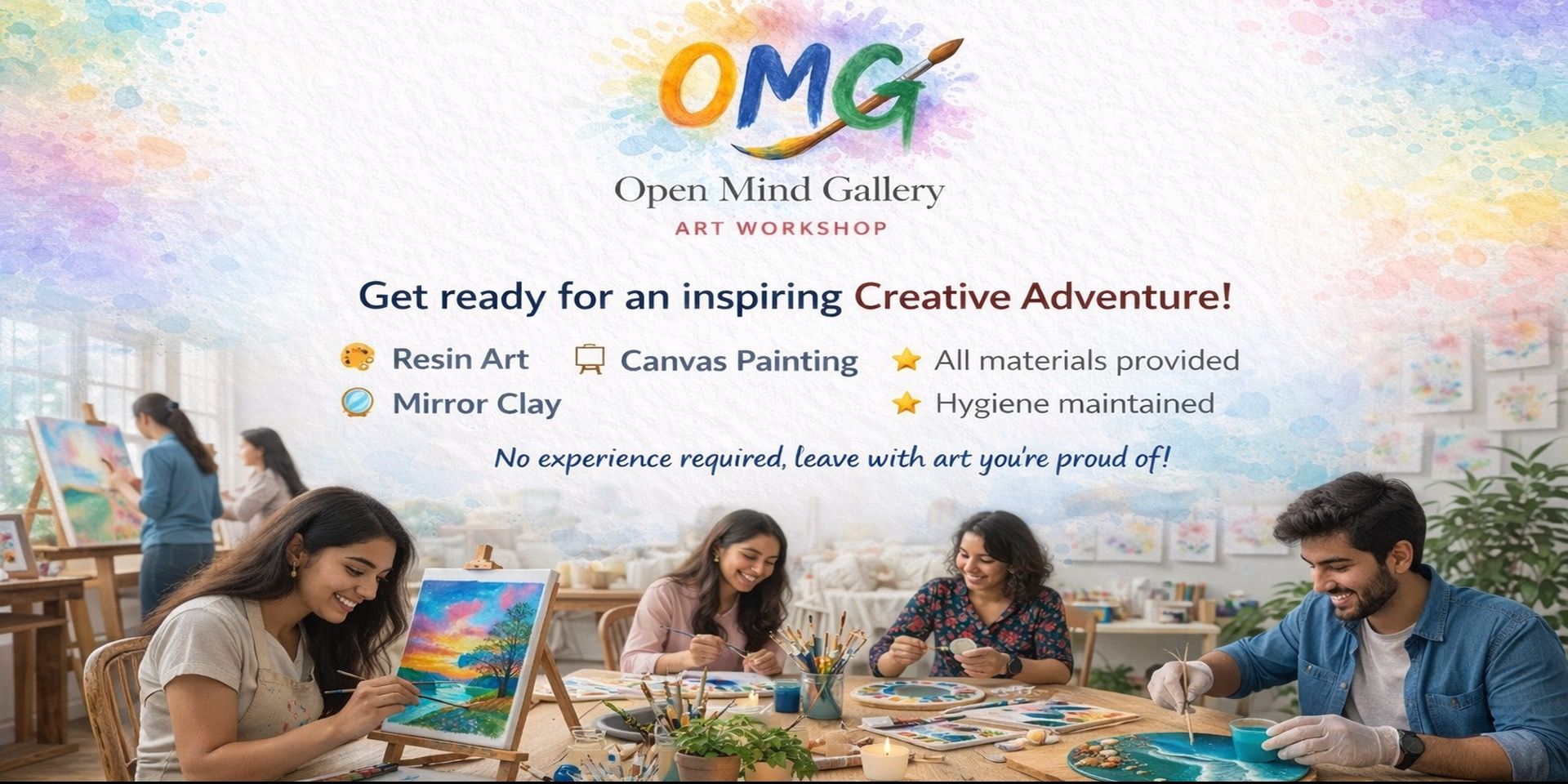 OMG - ( Open Mind Gallery) Art Workshop workshops Event Tickets ...