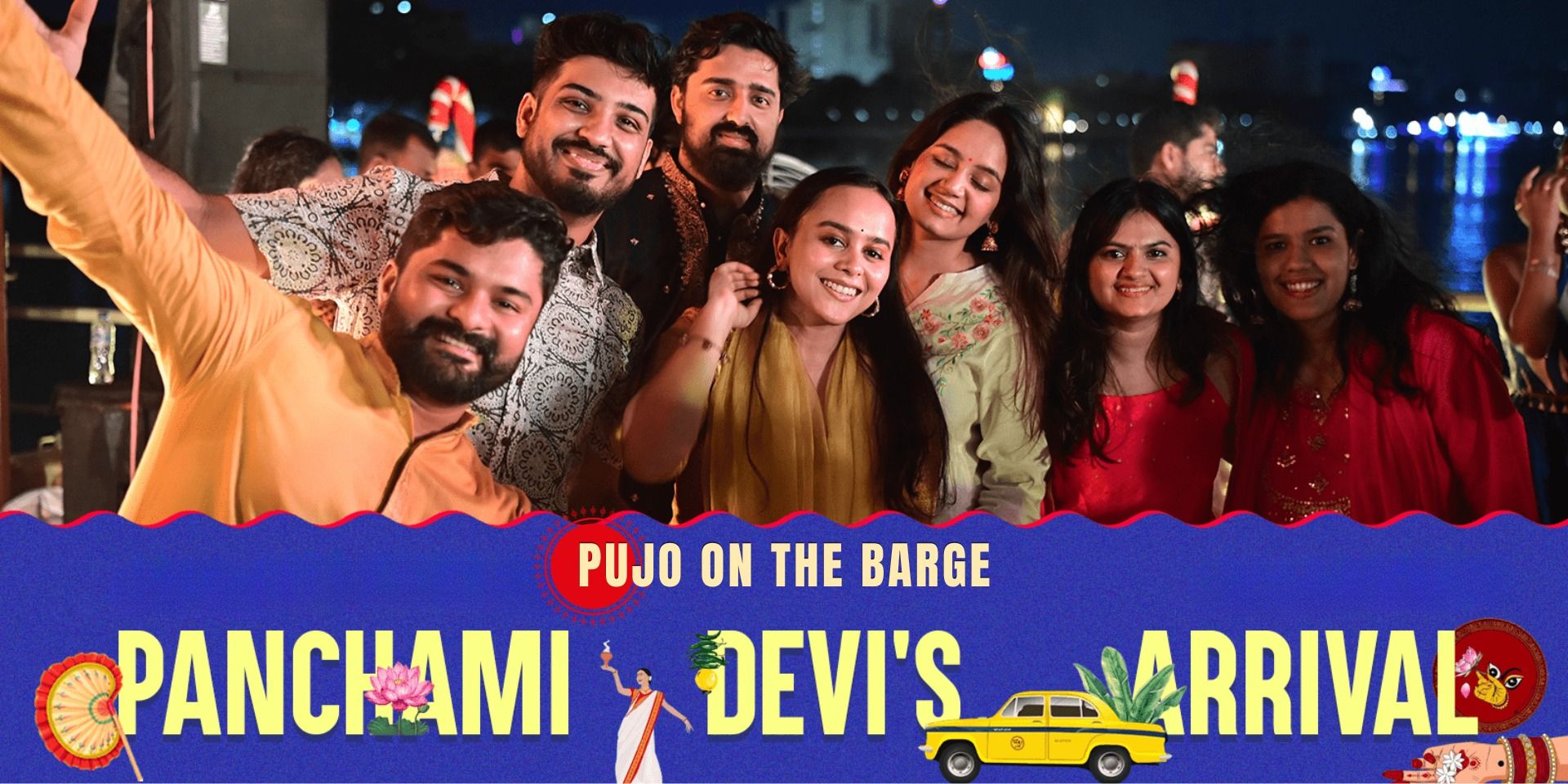PUJO ON THE BARGE - PANCHAMI in Kolkata