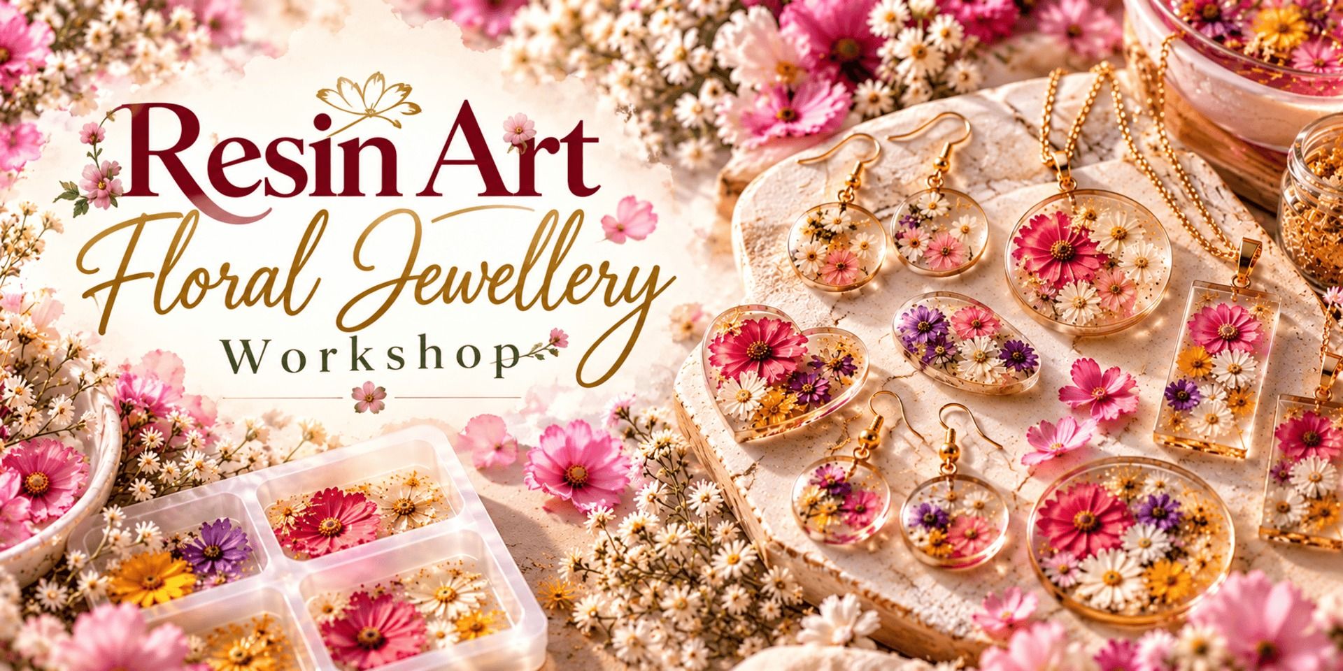Resin Art - Floral Jewellery — photo 1
