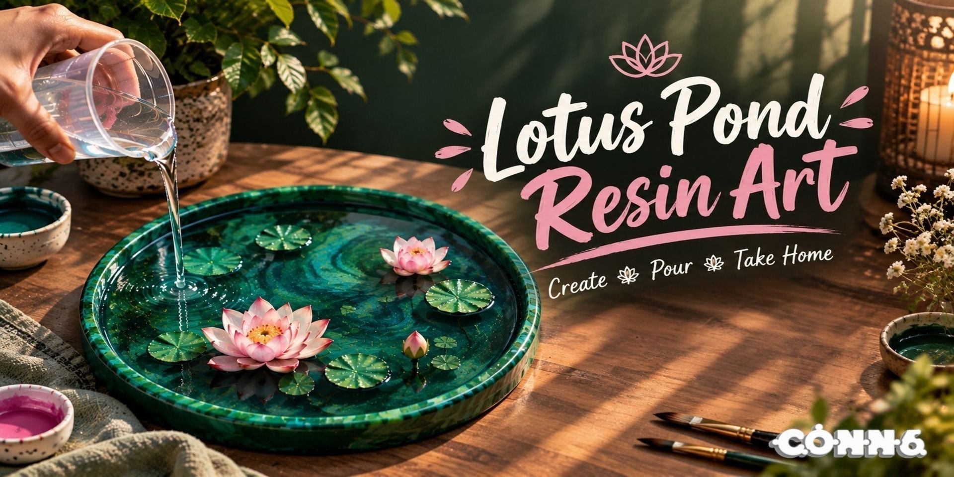 Resin lotus pond