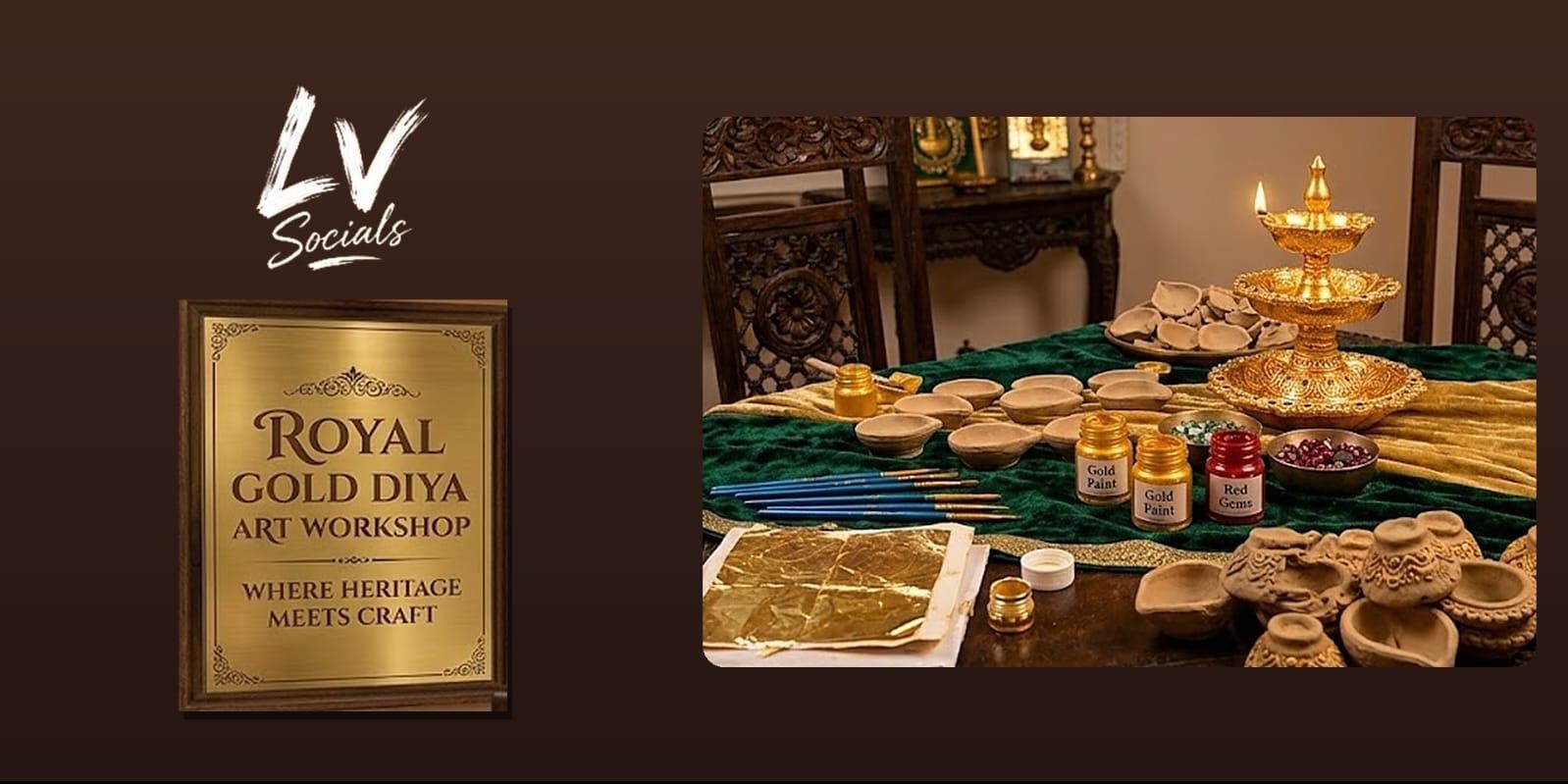 Royal Gold Diya Art work