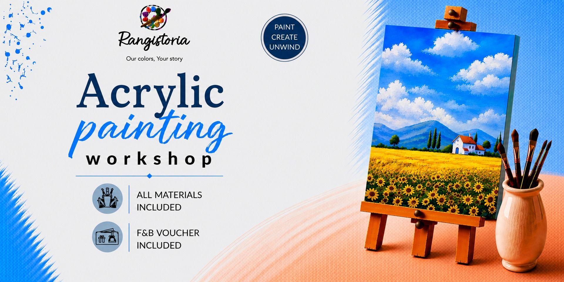 Sunflower Fields: Acrylic Painting Workshop